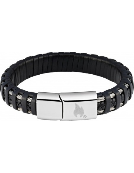 Zippo Braided Leather Bracelet 22 cm