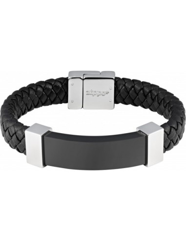 Zippo Braided Leather Bracelet 22 cm