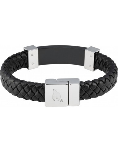 Zippo Braided Leather Bracelet 22 cm