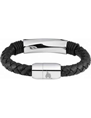 Zippo Braided Leather Bracelet 20 cm