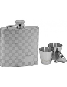 Silver Check Ploskačka + 2 poháriky