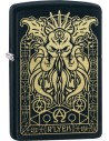 Sci-fi kozmická bytosť Cthulhu, inšpirovaná prácou H.P. Lovecrafta z dvadsiatych rokov minulého storočia zobrazená na Zippo zapaľovači. Zippo je kovový benzínový zapaľovač s doživotnou zárukou a viac ako 80 ročnou tradíciou. Tieto kvalitné zapaľovače sa vyrábajú výhradne v USA.