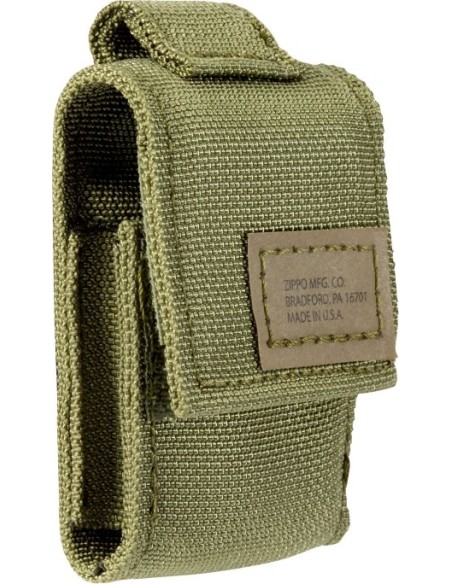 Zippo Black Crackle + Tactical Case – Green