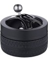 The Angelo tire-shaped ashtray with a steering lever is a great interior or exterior accessory or gift that will delight every smoker.