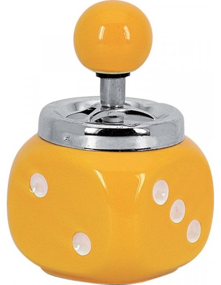 Rotating Ashtray, Yellow Playing Die