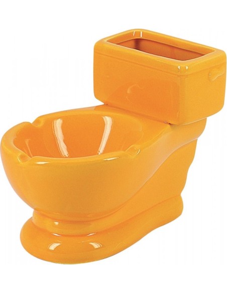 Ceramic Toilet Ashtray Yellow