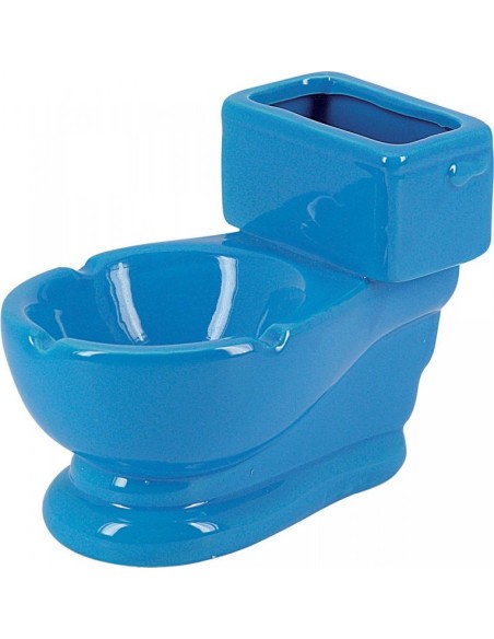 Ceramic Ashtray Toilet Blue