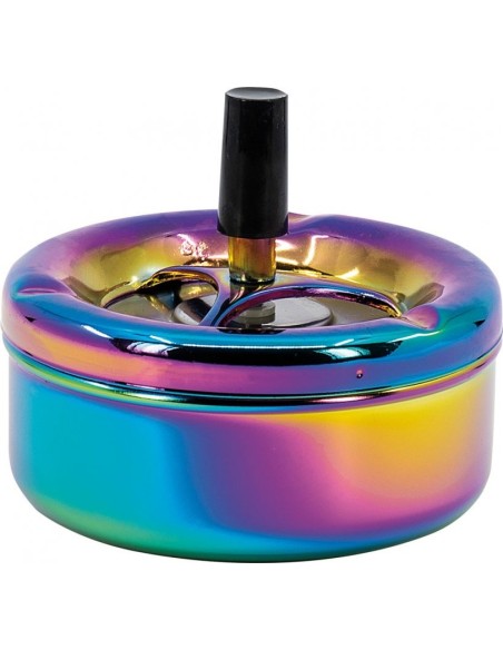 Iridescent Kovový rotačný popolník