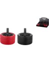 Rotating ashtray Angelo with a tire design. Available in two color variations: red and black.