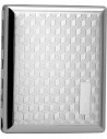 Metal cigarette case by Lucca di Maggio with a fine textured surface. The case can hold 20 standard cigarettes.