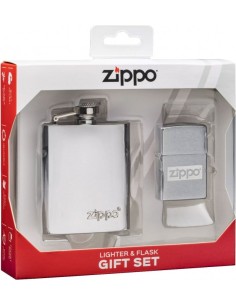Zippo sada Chrome + placatka