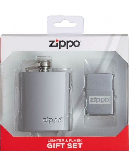 Zippo sada Chrome + placatka