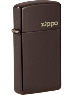 Zippo Slim Brown Logo 26958