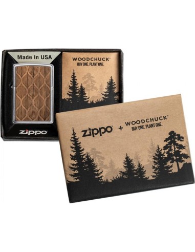 Zippo Woodchuck USA Walnut Leaves