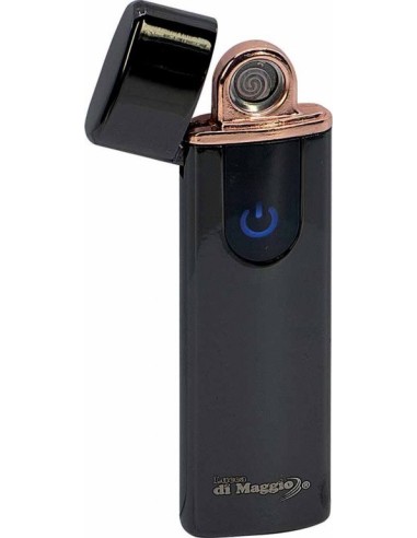 Spiral Slim Black USB Lighter