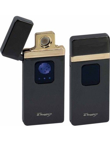 Spiral Black USB Lighter