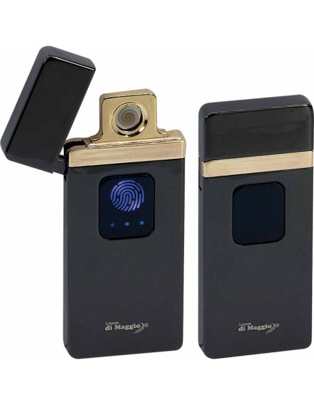 Spiral Black USB Lighter