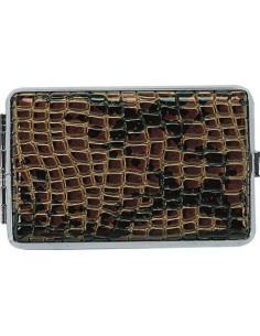 Koženkové pouzdro na cigarety Croc Brown