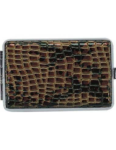 Koženkové pouzdro na cigarety Croc Brown