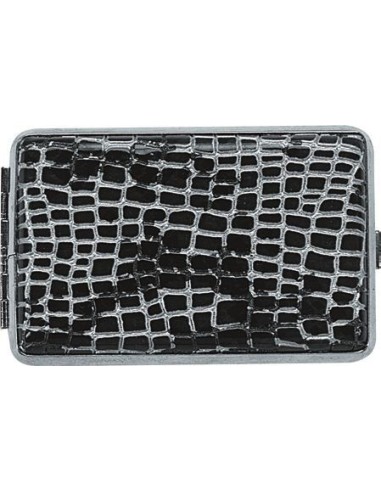 Croc Black Faux Leather Cigarette Case