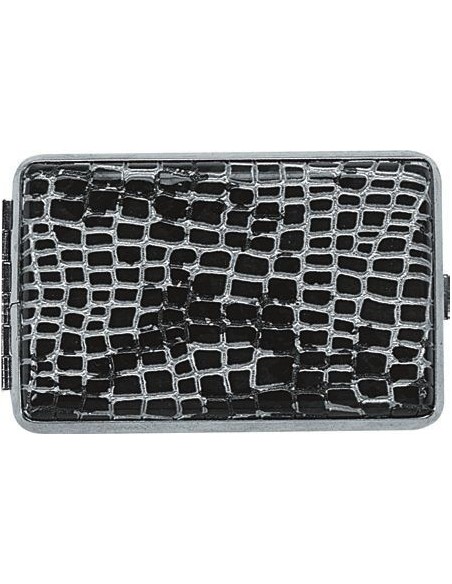 Croc Black Faux Leather Cigarette Case