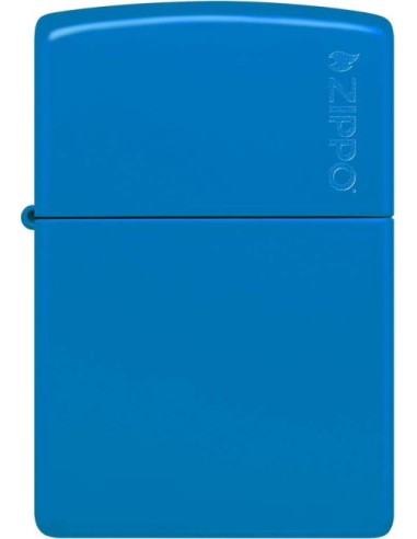 Zippo Sky Blue Matte Logo